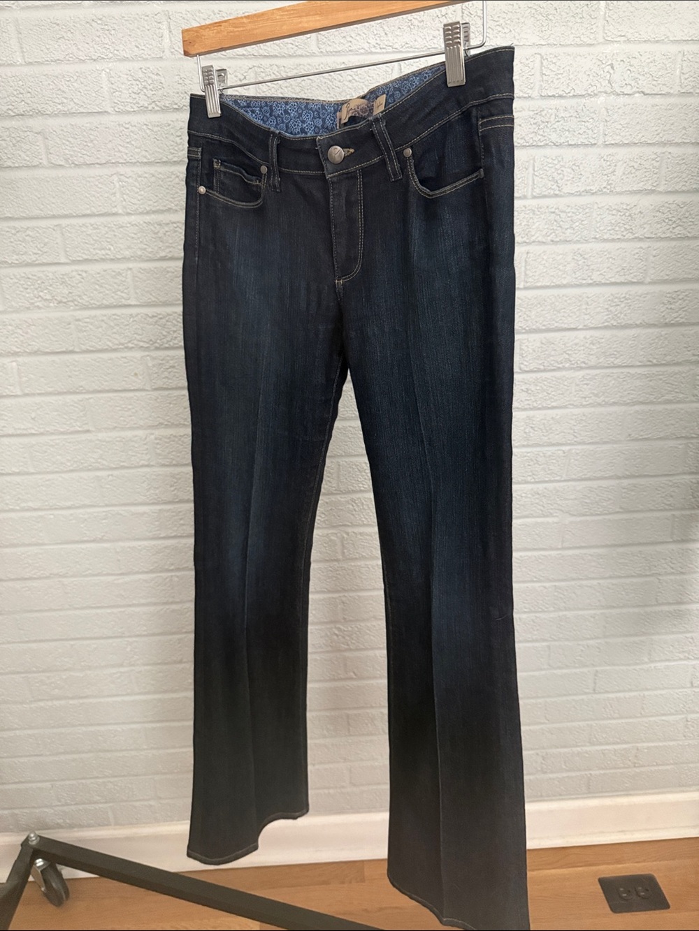 PAIGE Skyline Dark Wash Flare Jeans